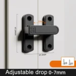 Screw-Mounted 0-7mm Adjustable Height Drop Sliding Door Lock Latch - Image 8
