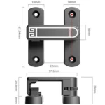 Screw-Mounted 0-7mm Adjustable Height Drop Sliding Door Lock Latch - Image 2