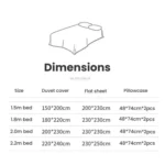 4-Piece Aloe Vera Cotton Bed Sheet Set Brushed Washed Cotton Duvet Cover - Image 5