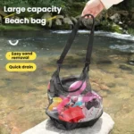 AOTU AT6945 Portable Large Capacity Beach Bag Mesh Skeleton Camping Bag - Image 2