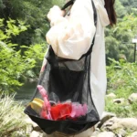 AOTU AT6945 Portable Large Capacity Beach Bag Mesh Skeleton Camping Bag - Image 3