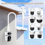 No-Drill Security Camera Mount With Clip Flexible Bendable Bracket Base For Baby Monitor/Webcam - Image 2