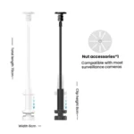 No-Drill Security Camera Mount With Clip Flexible Bendable Bracket Base For Baby Monitor/Webcam - Image 7