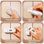 Drawer Cabinet Anti-Theft Combination Locks Punch-Free Child Safety Locks - Image 6