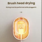 CKPA Rechargeable UV Toothbrush Sterilizer and Holder with Smart Display, No-Drill Adhesive Mount for Electric Toothbrushes - Image 4