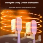 HUIYE UV Toothbrush And Razor Sanitizer Drying Box With LCD Display Wall-Mounted No-Drill Electric Toothbrush Sterilizer - Image 5