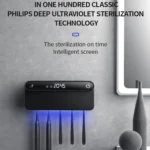 Smart UV Toothbrush Sterilizer and Dryer with Human Sensor, Time Display, USB-C Fast Charging, No-Drill Wall-Mounted Holder - Image 2