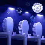 Smart UV Toothbrush Sterilizer and Dryer with Human Sensor, Time Display, USB-C Fast Charging, No-Drill Wall-Mounted Holder - Image 3