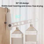 Multifunctional Travel Foldable Clothes Drying Rack With Seven Holes - Image 7