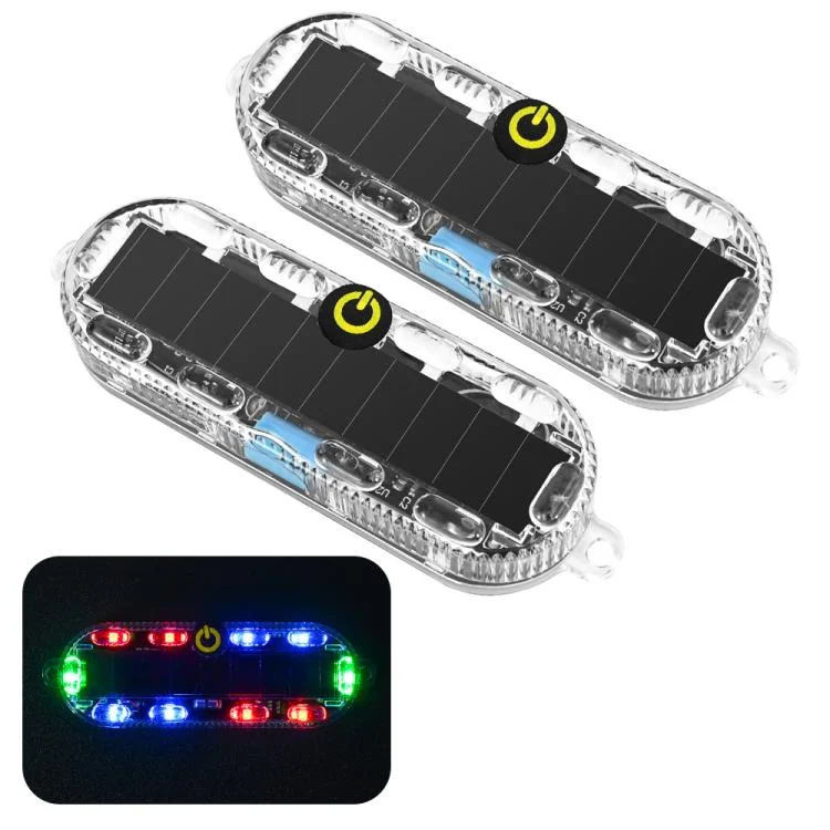 Car Solar-Powered Anti-Collision Warning Light Motorcycle Wireless LED Rear Tail Light
