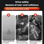 Car Solar-Powered Anti-Collision Warning Light Motorcycle Wireless LED Rear Tail Light - Image 3