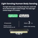 Solar-Powered Outdoor Motion-Sensor Lighting Lamp - Image 4