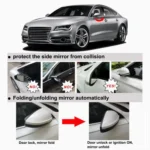Car Rearview Mirror Automatic Folding Device Rearview Mirror Extension Storage Device - Image 5