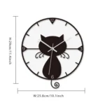 Cat Transparent Acrylic Silent Wall Clock For Home Decor - Image 2