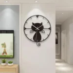 Cat Transparent Acrylic Silent Wall Clock For Home Decor - Image 4