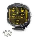 OL-21W03Y 7 Inch 3-Sided Illumination High / Low Beam Car Modified Work Light Roof Light  A-Pillar Spotlights