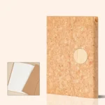 Eco-Friendly Soft Pine Wood Notebook with Pen Holder Tri-Fold A5 Journal with Magnetic Closure