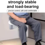 Folding Bathroom Shower Stool With Non-Slip Aluminum Base - Image 4