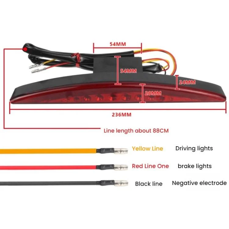 TBD06063388_B3.webp Motorcycle Modification Rear Fender LED Brake Taillight - Image 4