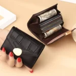 Stone Pattern Accordion Card Holder Women Multi-Card Slot ID Card Clip - Image 3