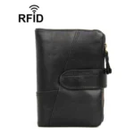 GL-26 RFID Men Foldable Leather Wallet Short-Style Multi-Functional Multi-Card Slot Wallet
