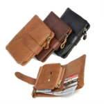 GL-26 RFID Men Foldable Leather Wallet Short-Style Multi-Functional Multi-Card Slot Wallet - Image 2