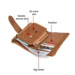 GL-26 RFID Men Foldable Leather Wallet Short-Style Multi-Functional Multi-Card Slot Wallet - Image 4