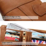 GL-26 RFID Men Foldable Leather Wallet Short-Style Multi-Functional Multi-Card Slot Wallet - Image 8