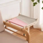Balcony Wooden Cat Hammock Window Wall Mounted Cat Hutch Hanging Bedside Pet Kennel