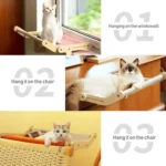 Balcony Wooden Cat Hammock Window Wall Mounted Cat Hutch Hanging Bedside Pet Kennel - Image 7