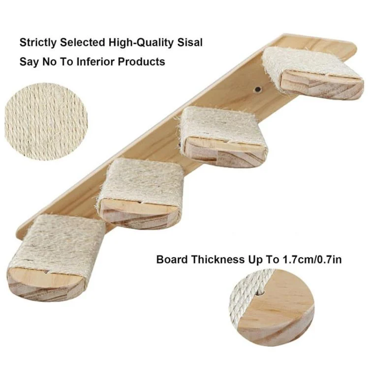 TBD06063466_B1.webp Wall Mounted Cat Climbing Frame Wooden Sisal Cat Jumping Platform Multi-Level Climbing Stairs - Image 2