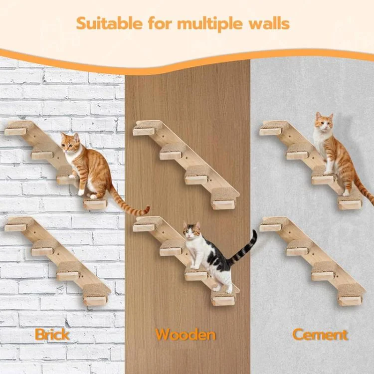 TBD06063466_B5.webp Wall Mounted Cat Climbing Frame Wooden Sisal Cat Jumping Platform Multi-Level Climbing Stairs - Image 6