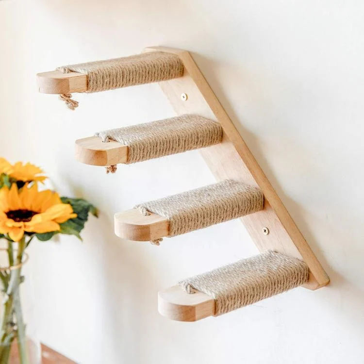 TBD06063466_B6.webp Wall Mounted Cat Climbing Frame Wooden Sisal Cat Jumping Platform Multi-Level Climbing Stairs - Image 7