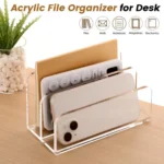 Acrylic Desk Organizer Box File Rack - Image 2