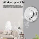 HD-001 Smoke Alarm Home Fire Domestic Fire Detector Fire Sound And Light Alarm - Image 3