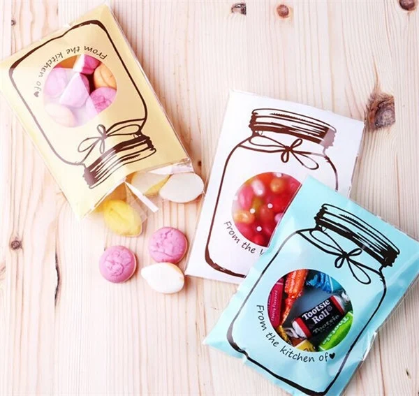 TBD060833901A_2.webp 100 PCS / Set Cute Colorful Bottle Pattern Wedding Birthday Cookies Candy Gift Packaging Bag - Image 3