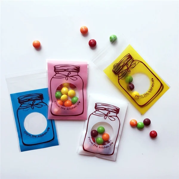 TBD060833901A_4.webp 100 PCS / Set Cute Colorful Bottle Pattern Wedding Birthday Cookies Candy Gift Packaging Bag - Image 5