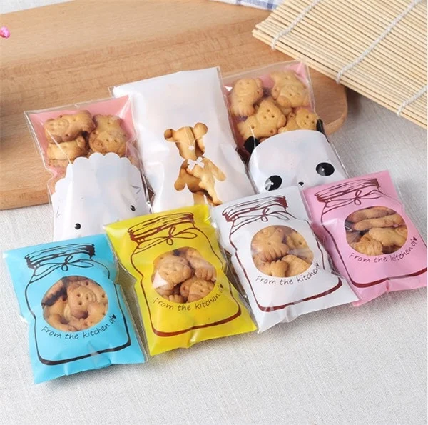 TBD060833901A_5.webp 100 PCS / Set Cute Colorful Bottle Pattern Wedding Birthday Cookies Candy Gift Packaging Bag - Image 6
