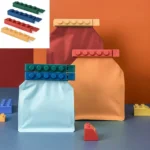 4 PCS/Set Building Block Food Seal Clip Seal Kitchen Fresh Clip Snack Plastic Bag Clip Stick