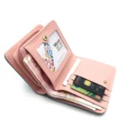Women Cute Cat Wallet Small Zipper Wallet PU Leather Coin Purse Card Holder - Image 3