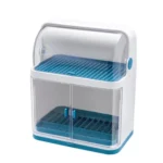 Tableware Storage Box Drain Rack Plastic Cupboard With Lid