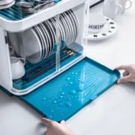 Tableware Storage Box Drain Rack Plastic Cupboard With Lid - Image 4