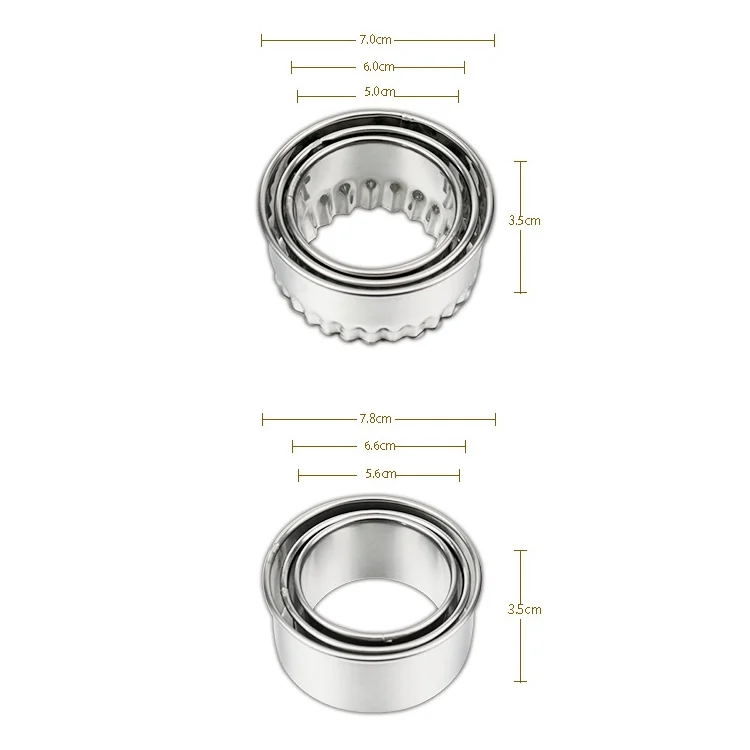 TBD060907301A_2.webp 3pcs/set Stainless Steel Round Dumplings Wrappers Molds Set Cutter Maker Tools - Image 3