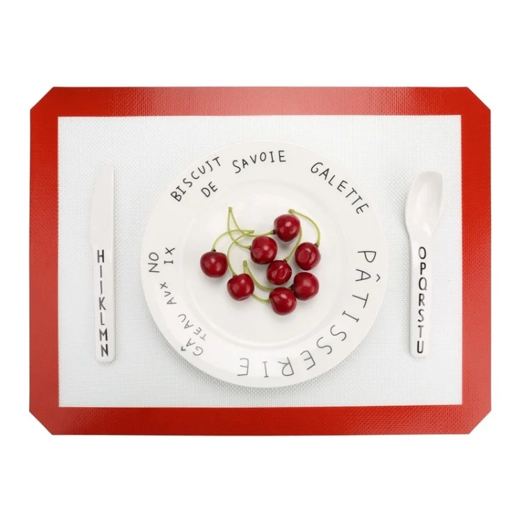 TBD060927601_2.webp Platinum Glass Fiber Silicone Pastry Cake Cookie Baking Mat Pad Sheet Kneading Mat - Image 3