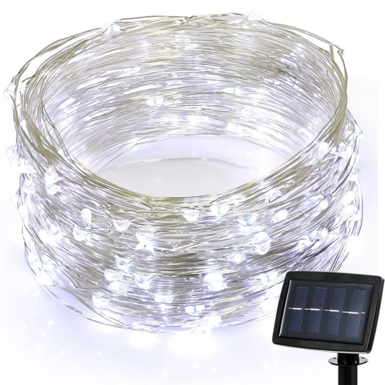 TBD061405301B_1.webp 22m 200 LEDs Solar Powered Home Garden Copper Wire String Fairy Light Outdoor Christmas Party Decor Strip Lamp with 8 Modes - Image 2