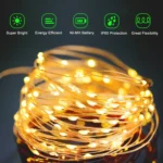 22m 200 LEDs Solar Powered Home Garden Copper Wire String Fairy Light Outdoor Christmas Party Decor Strip Lamp with 8 Modes - Image 7