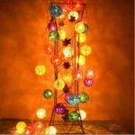 20 LEDs Rattan Balls Lights Fairy Holiday Christmas Outdoor LED Decorative Lamp - Image 2