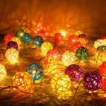 20 LEDs Rattan Balls Lights Fairy Holiday Christmas Outdoor LED Decorative Lamp - Image 4