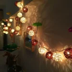 20 LEDs Rattan Balls Lights Fairy Holiday Christmas Outdoor LED Decorative Lamp - Image 6