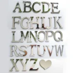 2 PCS Home Decoration Creative Personality English Letters Acrylic Mirror 3D DIY Wall Stickers - Image 3